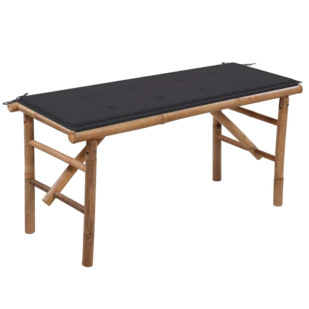 Panca da Giardino Pieghevole con Cuscino 118 cm in BambÃ¹
