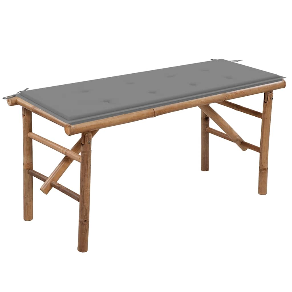 Panca da Giardino Pieghevole con Cuscino 118 cm in BambÃ¹