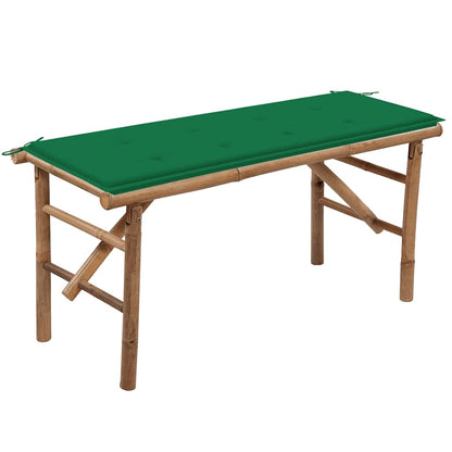 Panca da Giardino Pieghevole con Cuscino 118 cm in BambÃ¹