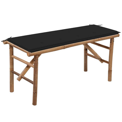 Panca da Giardino Pieghevole con Cuscino 118 cm in BambÃ¹