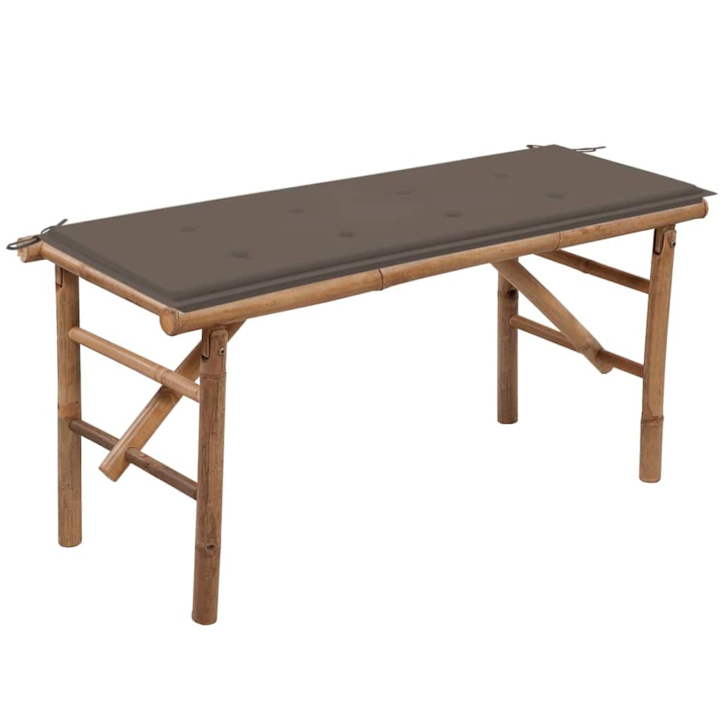 Panca da Giardino Pieghevole con Cuscino 118 cm in BambÃ¹