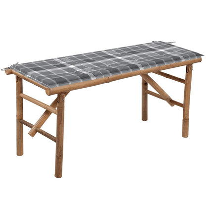 Panca da Giardino Pieghevole con Cuscino 118 cm in BambÃ¹