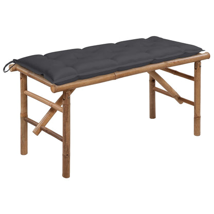 Panca da Giardino Pieghevole con Cuscino 118 cm in BambÃ¹