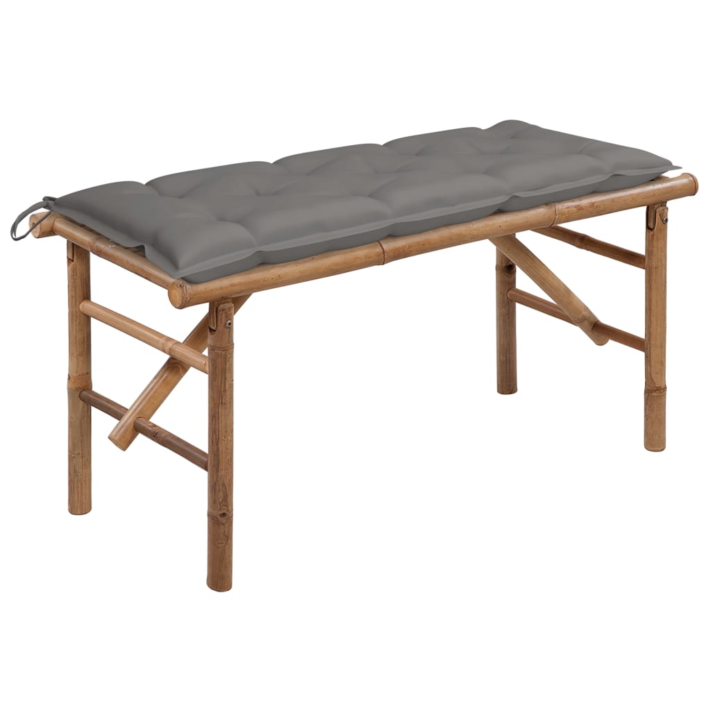 Panca da Giardino Pieghevole con Cuscino 118 cm in BambÃ¹