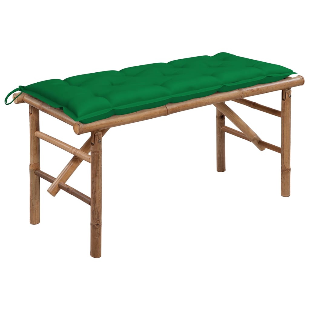 Panca da Giardino Pieghevole con Cuscino 118 cm in BambÃ¹