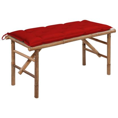 Panca da Giardino Pieghevole con Cuscino 118 cm in BambÃ¹