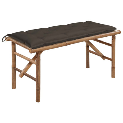 Panca da Giardino Pieghevole con Cuscino 118 cm in BambÃ¹