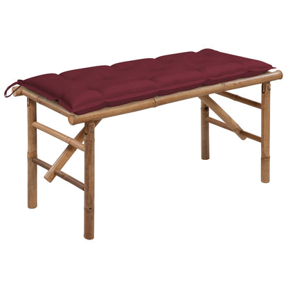 Panca da Giardino Pieghevole con Cuscino 118 cm in BambÃ¹