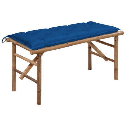 Panca da Giardino Pieghevole con Cuscino 118 cm in BambÃ¹