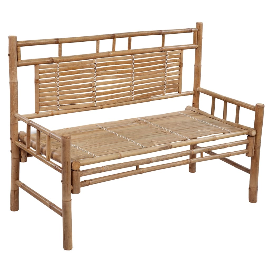 Panca da Giardino con Cuscino 120 cm in BambÃƒÂ¹