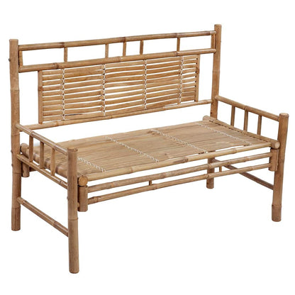 Panca da Giardino con Cuscino 120 cm in BambÃƒÂ¹