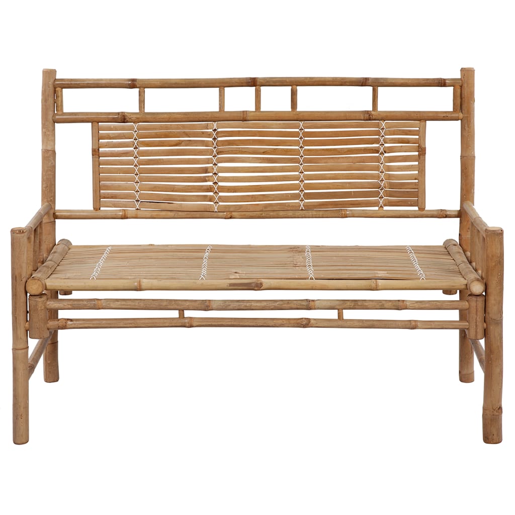 Panca da Giardino con Cuscino 120 cm in BambÃƒÂ¹