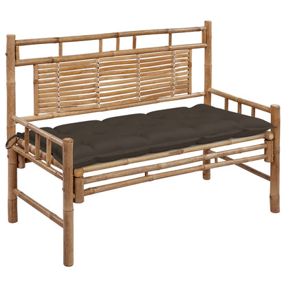 Panca da Giardino con Cuscino 120 cm in BambÃƒÂ¹