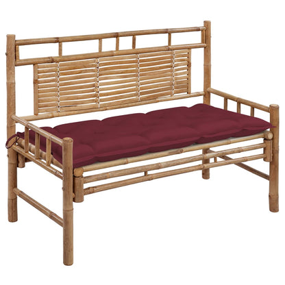 Panchina da Giardino con Cuscino 120 cm in BambÃƒÂ¹
