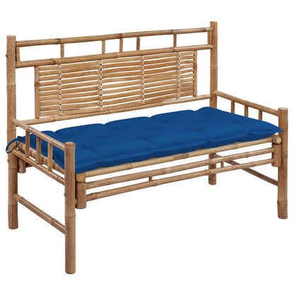 Panchina da Giardino con Cuscino 120 cm in BambÃƒÂ¹