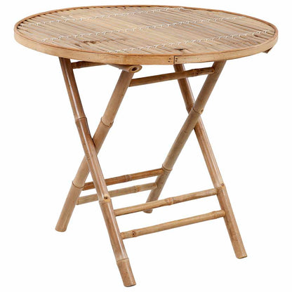 Set da Pranzo da Giardino 5 pz Pieghevole con Cuscini in BambÃ¹