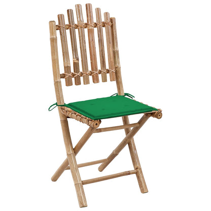 Sedie da Giardino Pieghevoli 2 pz con Cuscini in BambÃƒÂ¹