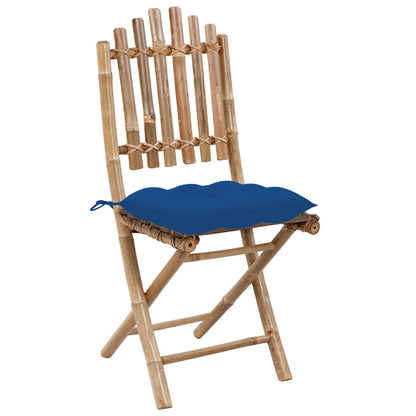 Sedie da Giardino Pieghevoli 2 pz con Cuscini in BambÃƒÂ¹