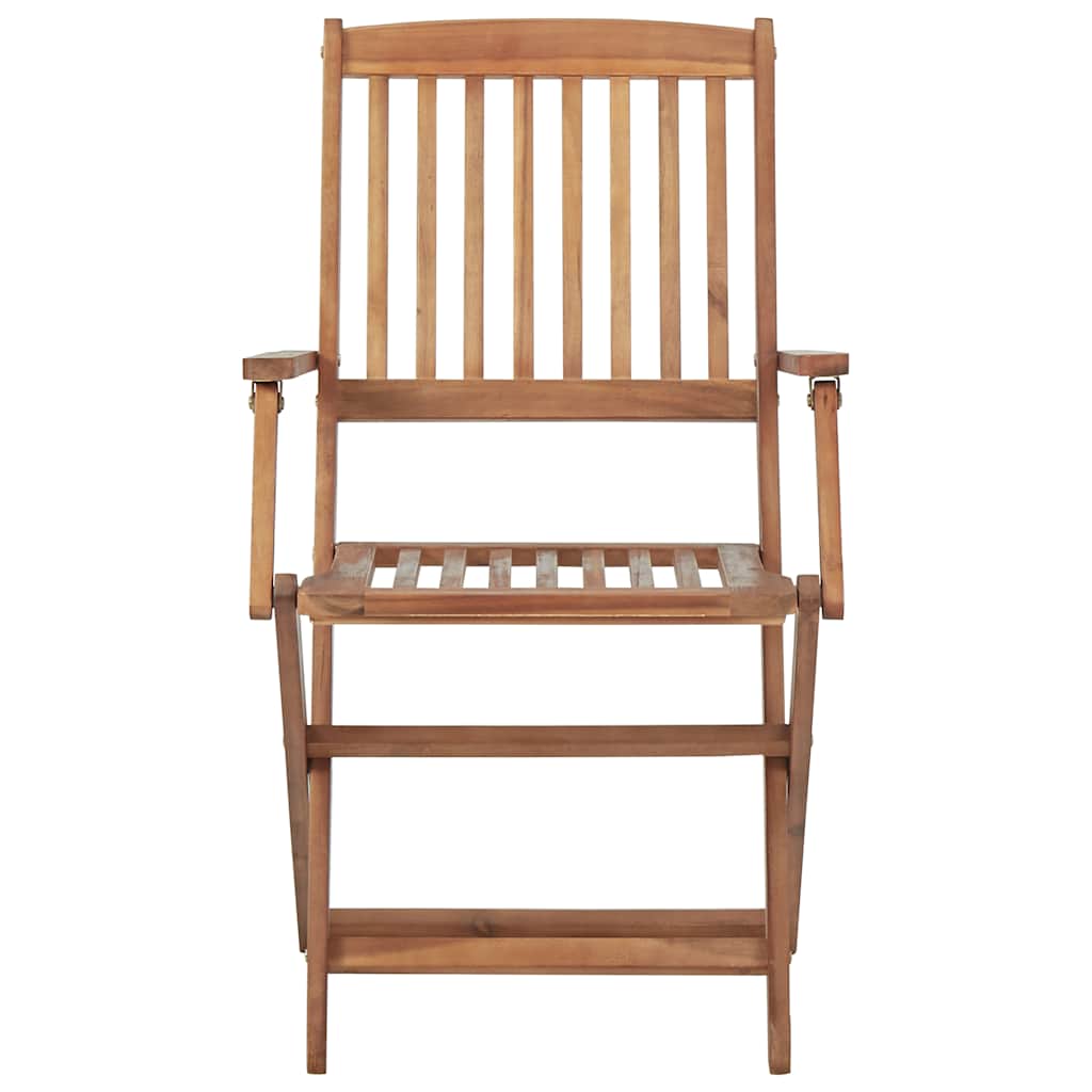 Sedie da Giardino Pieghevoli 4pz con Cuscini Massello Acacia