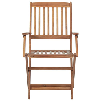 Sedie da Giardino Pieghevoli 4pz con Cuscini Massello Acacia