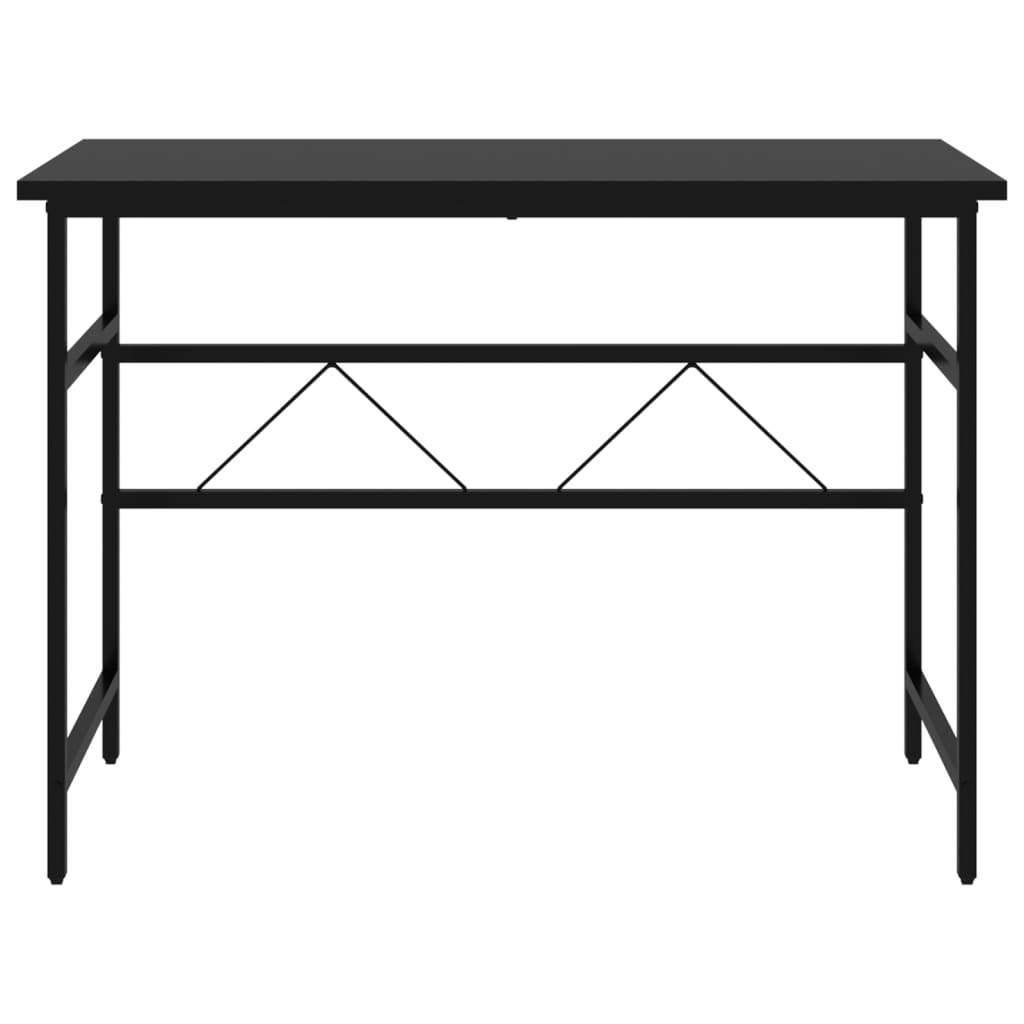 Scrivania per Computer Nera 105x55x72 cm in MDF e Metallo