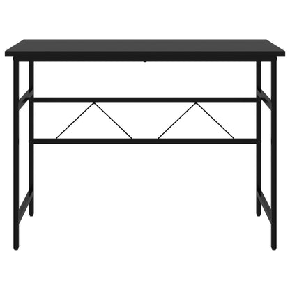 Scrivania per Computer Nera 105x55x72 cm in MDF e Metallo