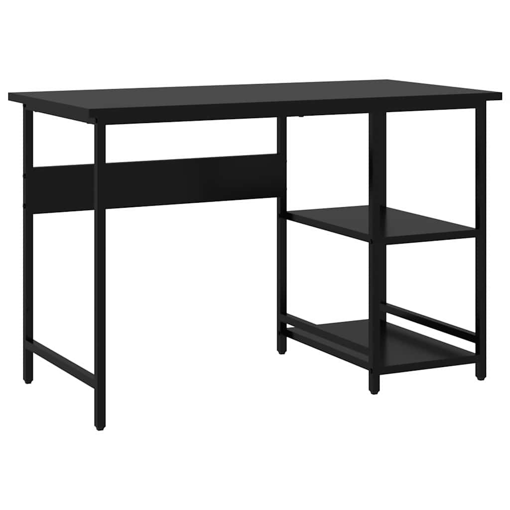 Scrivania per Computer Nera 105x50x72 cm in MDF e Metallo