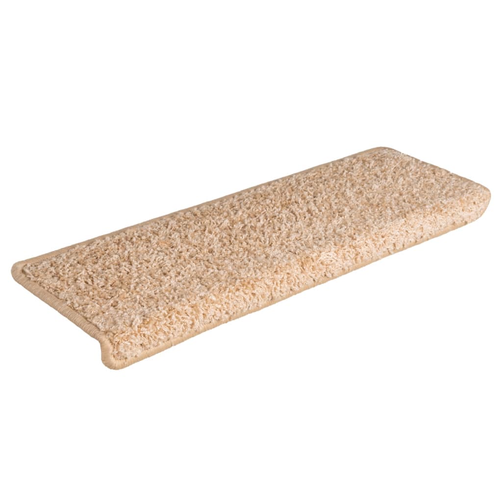 Tappetini per scale 15 pz 65x21x4 cm Oro Bordo rettangolare