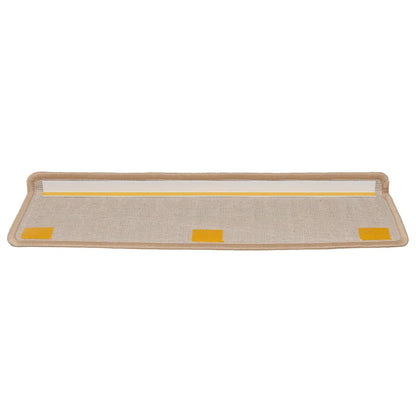 Tappetini per scale 15 pz 65x21x4 cm Oro Bordo rettangolare
