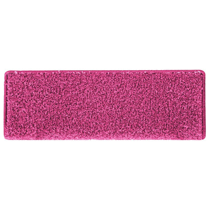 Tappetini per scale 15 pz 65x21x4 cm Rosa Bordo rettangolare