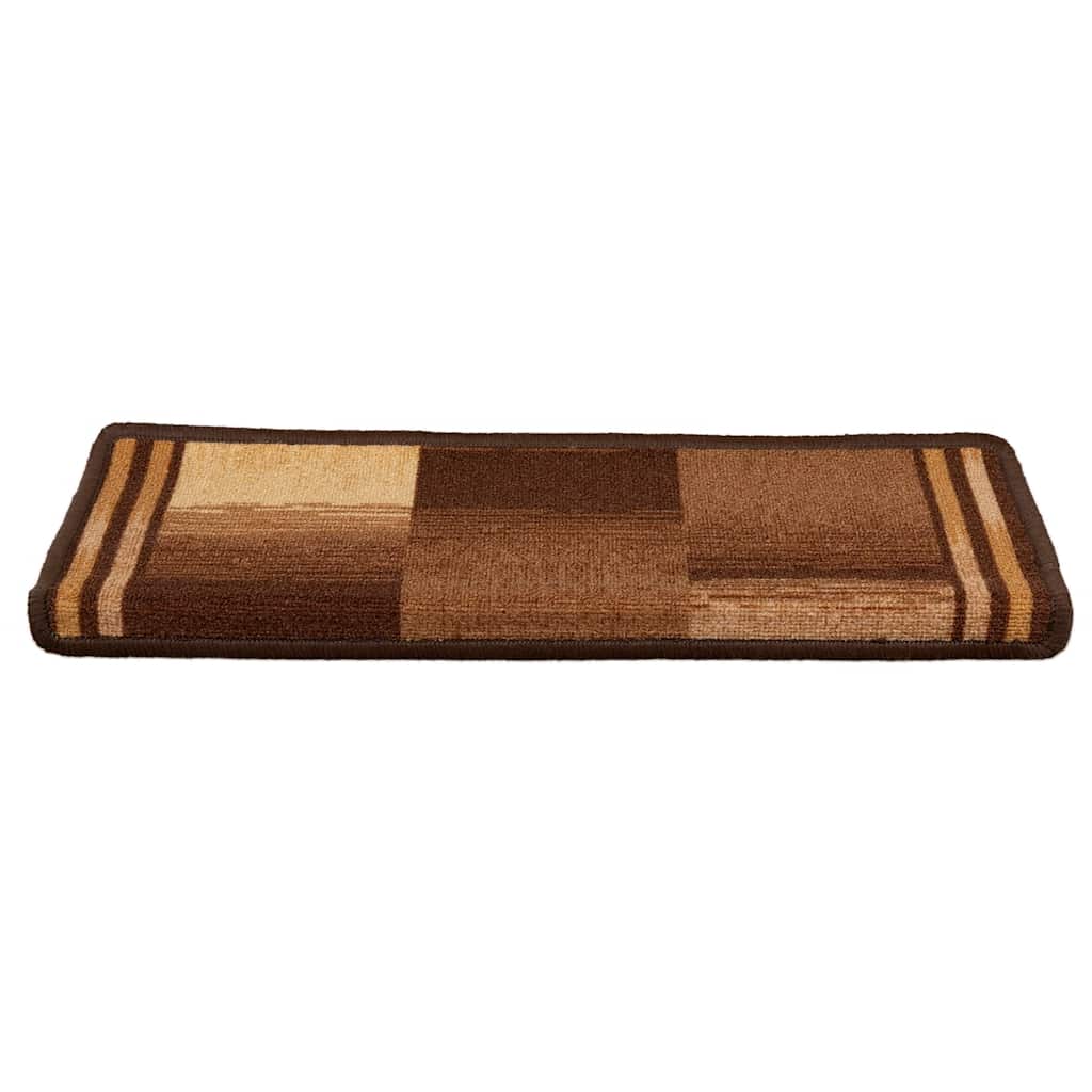 Tappetini Autoadesivi per Scale 15 pz 65x21x4 cm Marroni