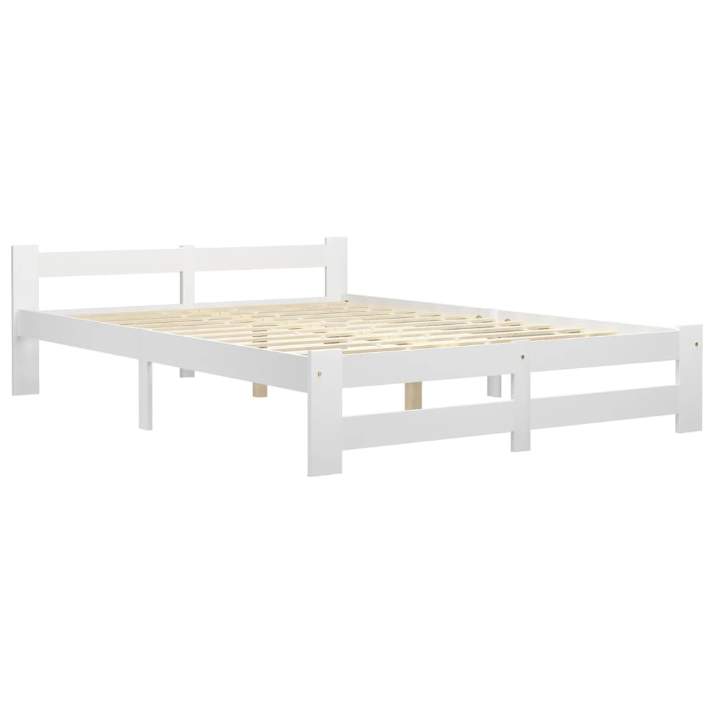 Giroletto senza Materasso Bianco 160x200 cm in Legno di Pino