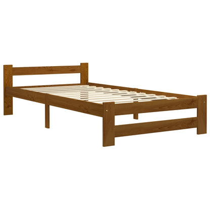 Giroletto senza Materasso Ambrato Legno Massello Pino 90x200 cm