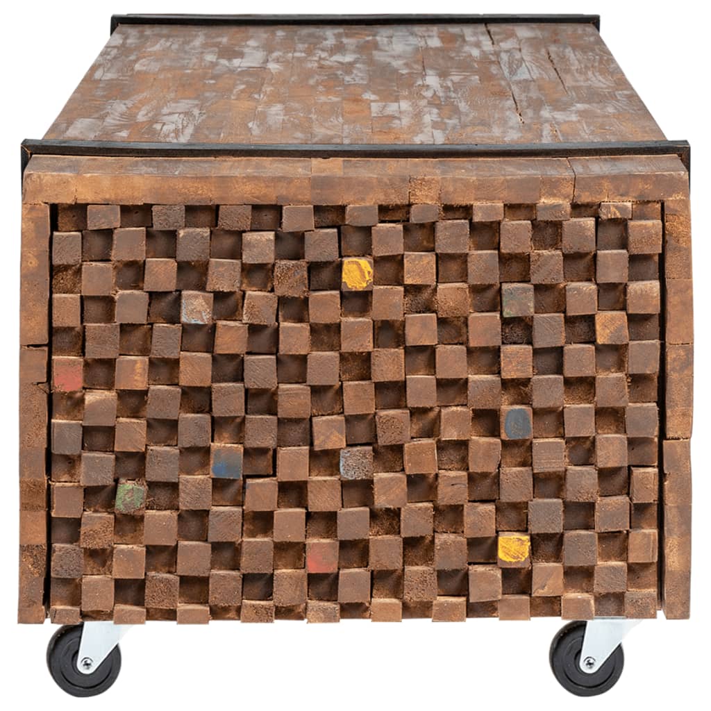 Tavolino da Caffè 110x45x38 cm in Legno Massello di Teak
