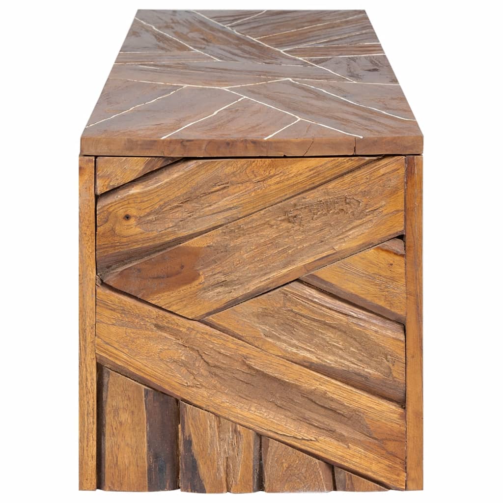 Mobile Porta TV 110x60x38 cm in Legno Massello di Teak