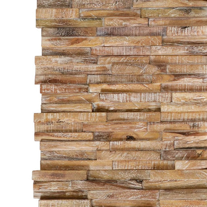 Pannelli per Pareti 10 pz 1,01 m² in Legno Massello di Teak