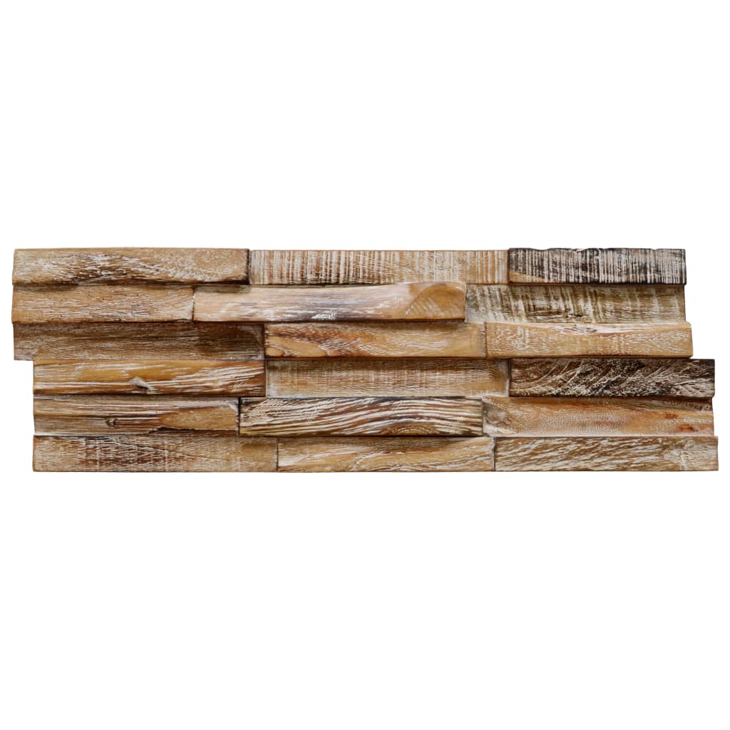 Pannelli per Pareti 10 pz 1,01 m² in Legno Massello di Teak