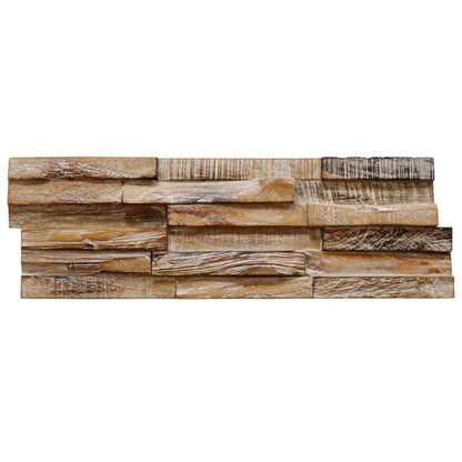 Pannelli per Pareti 10 pz 1,01 m² in Legno Massello di Teak