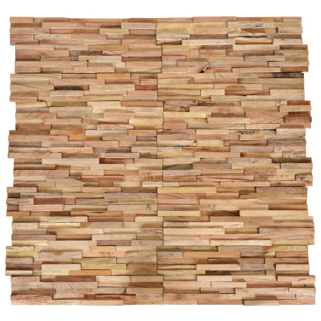 Pannelli per Pareti 10 pz 1,08 m² in Legno Massello di Teak