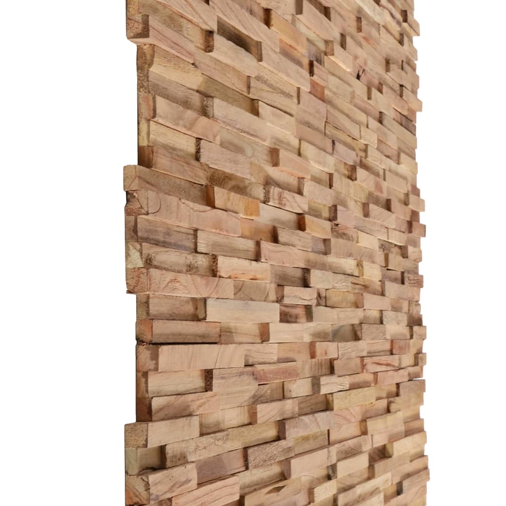 Pannelli per Pareti 10 pz 1,08 m² in Legno Massello di Teak