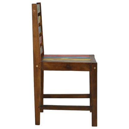Sedie da Pranzo 4 pz in Legno Massello di Recupero