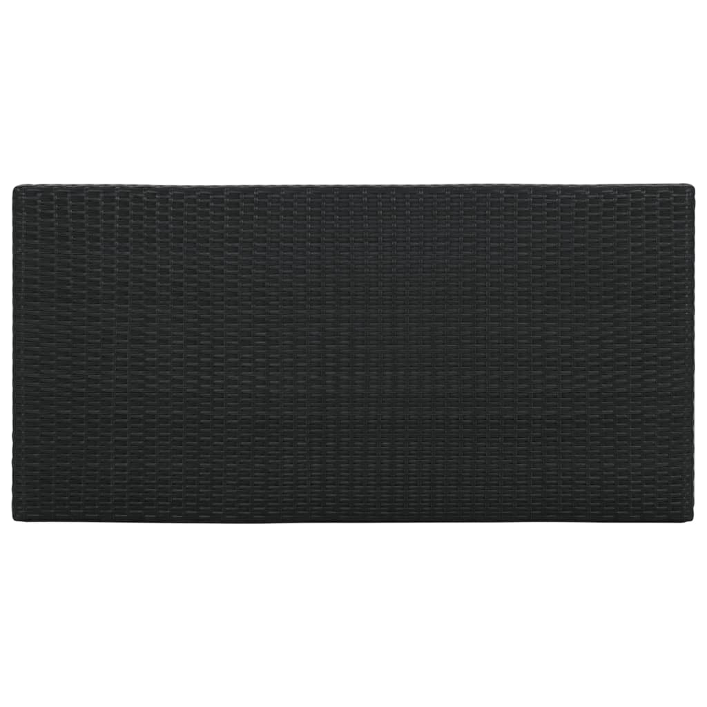 Set da Bar da Giardino 5 pz con Cuscini in Polyrattan Nero