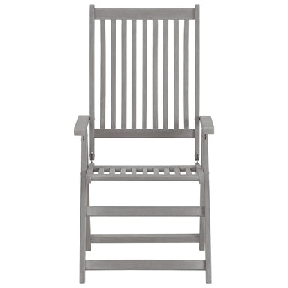 Sedie da Giardino Reclinabili 4 pz con Cuscini Massello Acacia