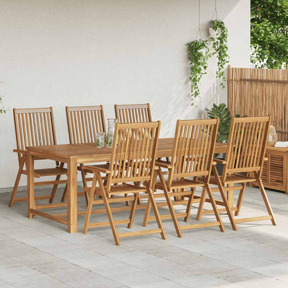 Sedie da Giardino Pieghevoli 6 pz in Legno Massello di Acacia