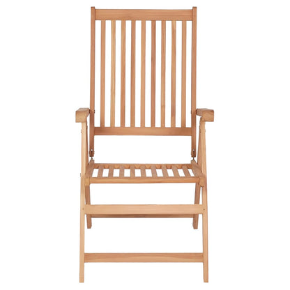 Sedie Reclinabili da Giardino 4 pz in Legno Massello di Teak