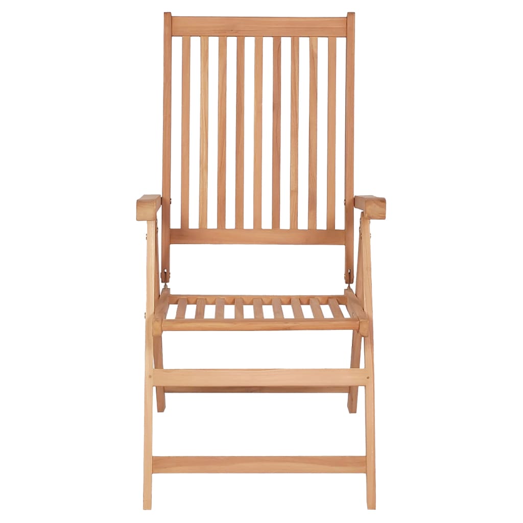 Sedie Reclinabili da Giardino 6 pz in Legno Massello di Teak