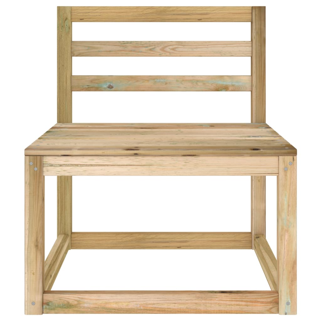 Set Salotto da Giardino 2 pz Verde in Legno di Pino Impregnato