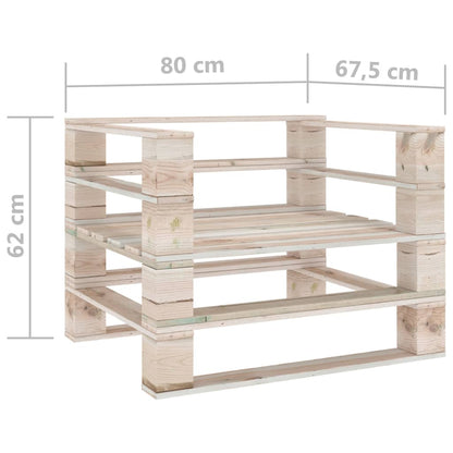 Divano Pallet da Giardino in Legno di Pino Impregnato