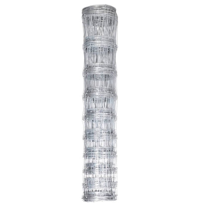 Recinzione da Giardino in Acciaio Zincato 50x1 m Argento