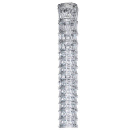 Recinzione da Giardino in Acciaio Zincato 50x1,6 m Argento